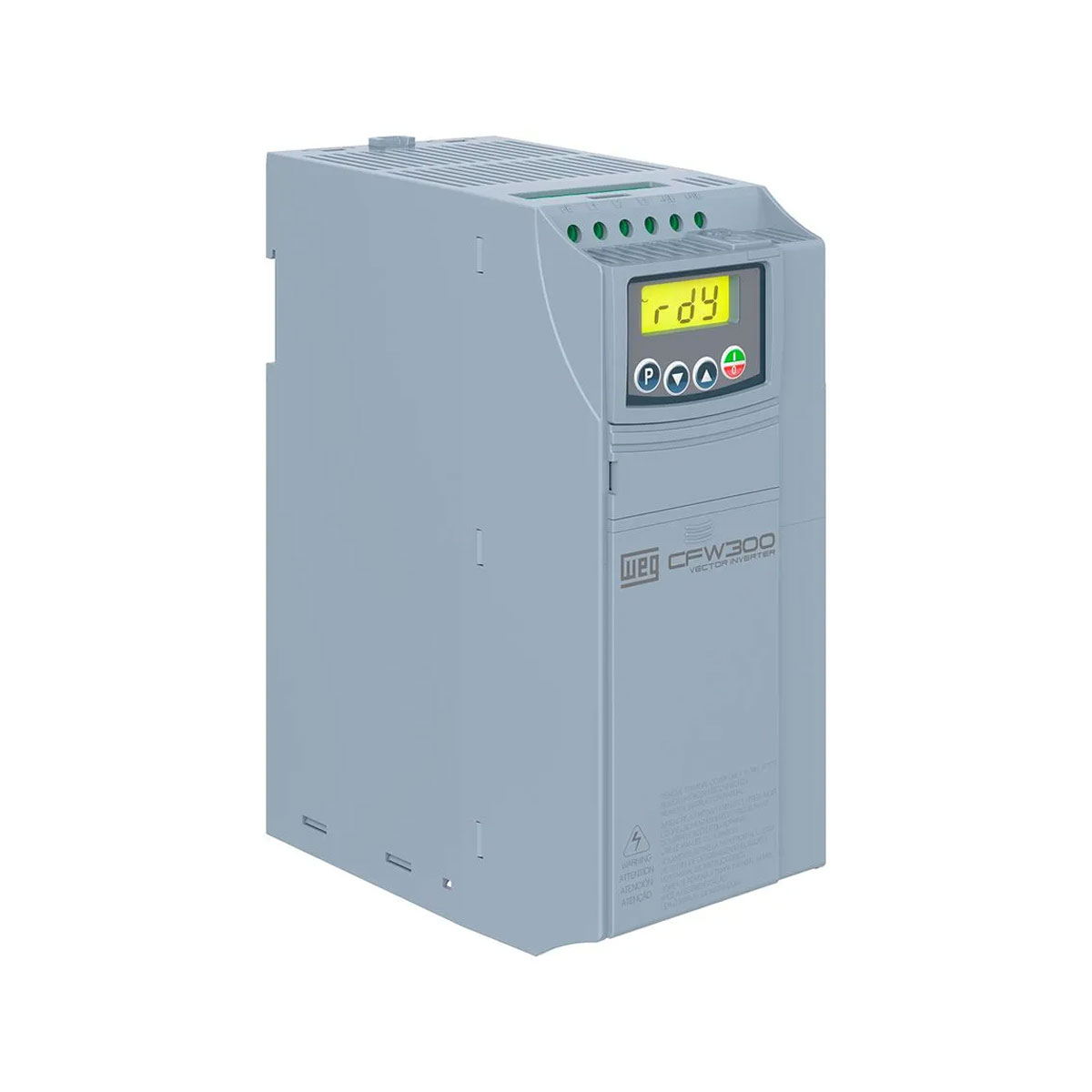 Inversor-Frequência-Trifásico-380-480VCA-12A-5,5KW-7,5CV-Cfw-Cfw300C12P0T4Nb20-Weg Inversor Frequência Trifásico 380-480VCA 12A 5,5KW 7,5CV Cfw Cfw300C12P0T4Nb20 Weg - Imagem 1