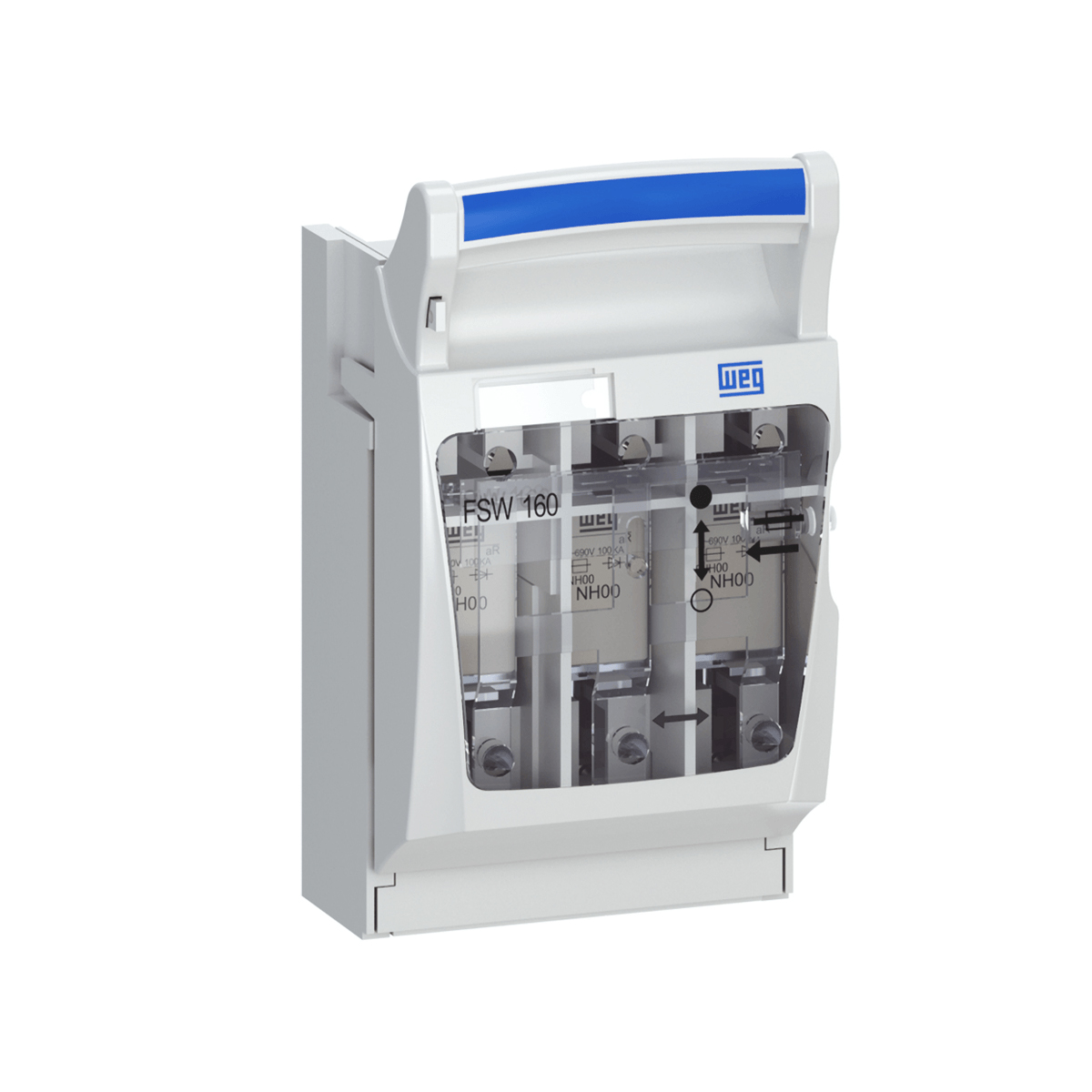Chave-Seccionadora-Tripolar-Sob-Carga-160-A-690vca-FSW160-3-11884182-WEG Chave Seccionadora Tripolar Sob Carga 160 A 690vca FSW160-3 11884182 WEG - Imagem 1